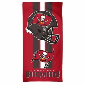 NFL Tampa Bay Buccaneers Vertical 3 Stripes Helmet Center Beach Towel 30"x60" - Picture 1 of 1