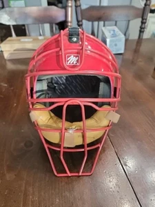 Macgregor Catchers Helmet And Mask Red Size 6"-7” (SMALL) - Picture 1 of 6