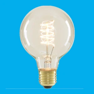 2x 40W Antique Vintage Gold G80 Dimmable Globe Light Bulb Edison Screw ES E27 - Picture 1 of 1