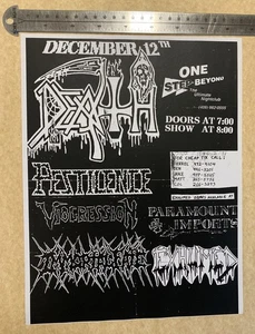 Replica Death / Pestilence Concert Flyer 12/12/1991 One Step Beyond, California - Picture 1 of 2