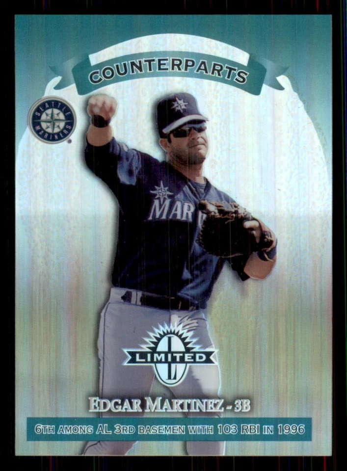 1997 Donruss Limited Exposure #65 Edgar MArtinez Todd Walker Mariners Twins - Image 1 of 2