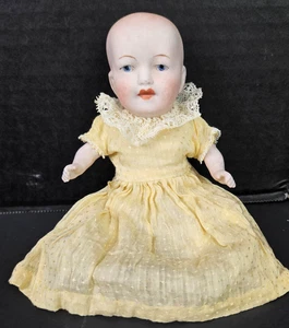 Porzellanpuppe gelbes Kleid ~ Made in Germany ~ Vintage - Bild 1 von 11