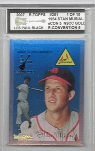 2007 E-Topps STAN MUSIAL #251 Black 1954 NSCC Gold HOF CARDINALS E-CON - Picture 1 of 2