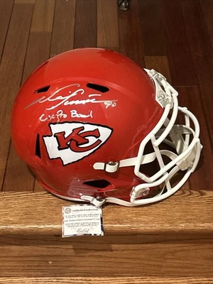 RÉPLICA CASCO TAMAÑO COMPLETO FIRMADO POR NEIL SMITH 6 X Pro Bowl KC CHIEFS CERTIFICADO DE AUTENTICIDAD Schwartz Foto 1 de 4