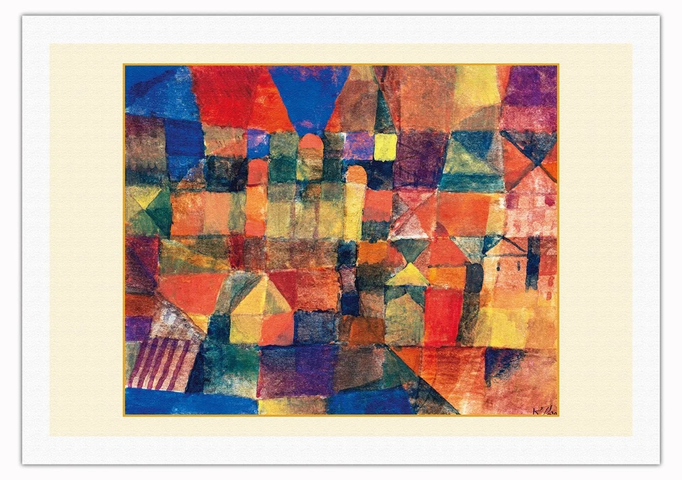 Ciudad con las tres cúpulas - Pintura a color original de Paul Klee Foto 1 de 1