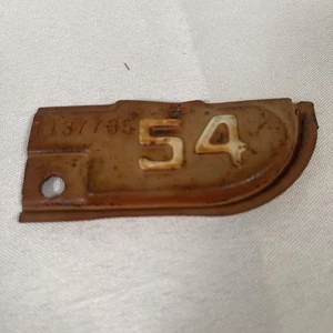 RARE 1954 CALIFORNIA LICENSE PLATE TAB-TAG #1137735 - Picture 1 of 4