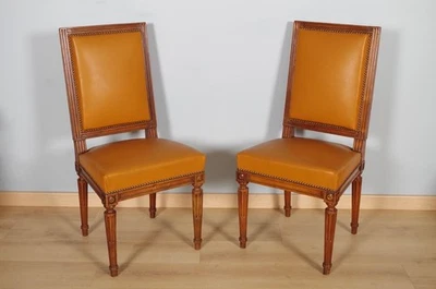Pair of Louis XVI style chairs - Image 1 of 4