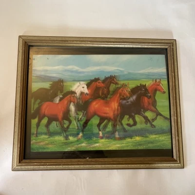 Vintage 80’s Horse 3D Wall Art Horse Are Running From Different Views - Image 1 of 4