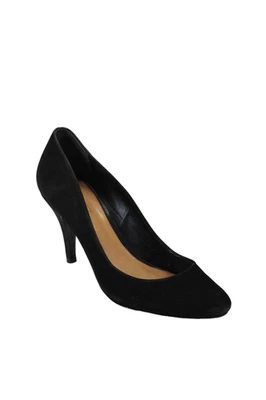 Zapatos de tacón de aguja clásicos Schutz para mujer de gamuza con punta de almendra negros talla 8 Foto 1 de 4