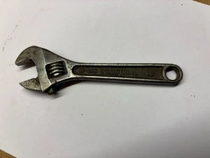 VINTAGE, 4" Nummer 01-225 VERSTELLBARER SCHRAUBENSCHLÜSSEL, OLDTIMER WERKZEUGKOFFER ARTIKEL - Bild 1 von 5