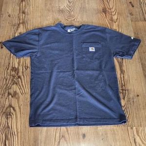 Carhartt Mens Sleeve Loose Fit Grey Heavyweight Pocket T-Shirt Snap On Sz Small - Picture 1 of 5