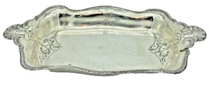 French Art Nouveau Societe Anonyme Silver Plated Twin Handled Serving Platter - Picture 1 of 8