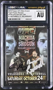 BEN ROTHWELL CAIN VELÁSQUEZ FIRMADO 2010 TOPPS UFC EVENTO PRINCIPAL FPR-UFC104 CGC JSA - Imagen 1 de 2