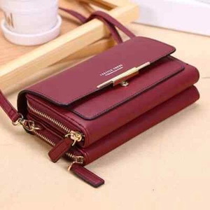 Women's Shoulder Bag Multi Compartment Zip Wallet Crossbody Phone Purse - Picture 1 of 21