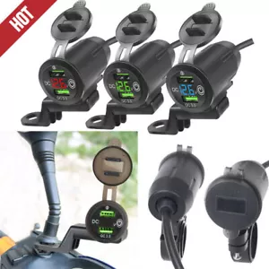 Steckdose QC 3.0 USBLadegerät Buchse 12V/24V für Motorrad Wasserdicht Auto KFZ - Bild 1 von 16