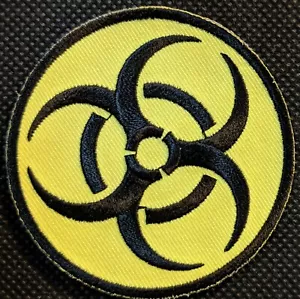 Bio hazard Symbol Black and Yellow Embroidered Patch - Picture 1 of 1