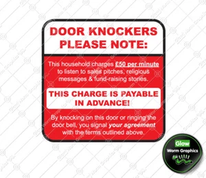 No Cold Calling Window Door Stickers Religious Groups Funny Novelty Callers Sign - Picture 1 of 1