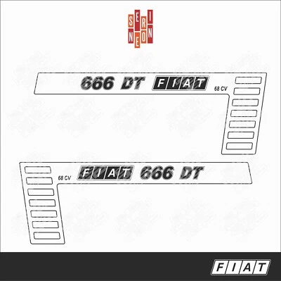 Kit adesivi stickers TRATTORE FIAT 666 DT 68 CV - Imagen 1 de 2