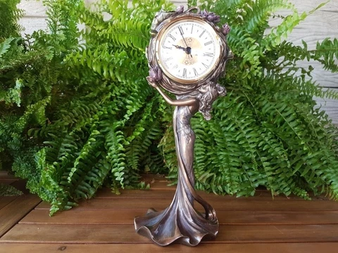 Clock Wall Woman Decor Art Gift Home Record New Women Made Design Custom Room Cover