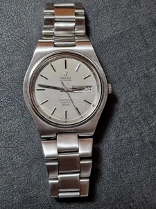 OMEGA SEAMASTER COSMIC 2000 DAY-DATE 38mm SILVER VINTAGE MENS - Picture 1 of 24