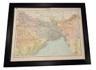Antique Framed Citizen's Atlas World Map from the 1890's India (2)