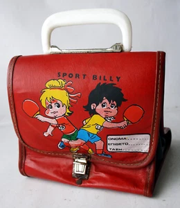 RARE VINTAGE 80'S SPORT BILLY & LILLY SCHOOL BAG LUNCHBOX GREECE GREEK NEW NOS ! - Picture 1 of 8