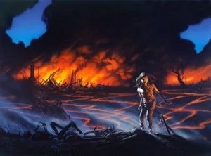 Phantasia Press Michael Whelan First Ed. Signed Firestarter Art Stephen King - Picture 1 of 2