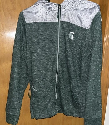 ANTIGUA MENS MICHIGAN STATE SPARTANS FULL ZIP MEDIUM HOODIE (B33) - Image 1 of 4