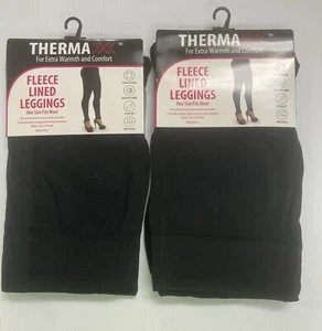 THERMAX Fleece Lined Leggings, Extra Warmth and Comfort, 2 pairs, Free Shipping! - Picture 1 of 1