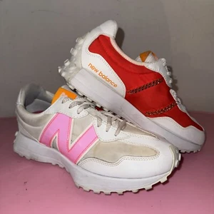 New Balance Coco Gauff x 327 White Pink N Impulse Size 10 US EUC - Picture 1 of 8