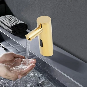 Sensor Automático Grifo Sin Contacto Lavabo Grifo Dorado - Imagen 1 de 18