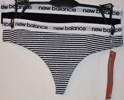 NEW BALANCE Logo Thong Panty, 2-Pack, Medium Size---NWT!! - Image 1 of 2