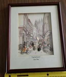 Diane Elson De'coupage Canterbury Cat John Ellam Studio Great Britain Picture - Picture 1 of 10