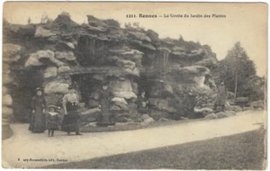 Rennes Grotte du Jardin des Plantes France Antique Postcard - Picture 1 of 2