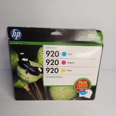Genuine HP Officejet 920 TRI-Color Combo Pack Photo Paper & Envelopes Exp 11/15 - Image 1 of 4