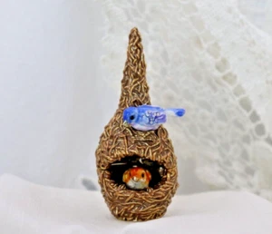 Bird nest Trinket Box Hand made by Keren Kopal with Austrian Crystals - Picture 1 of 21