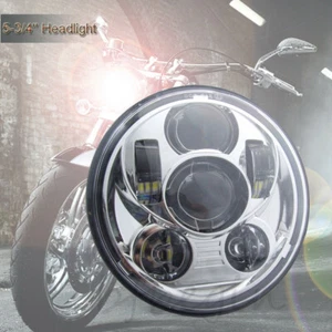 Motorcycle 5.75" 5-3/4 LED Headlight Hi/Lo Beam Light For Harley Davidson Jeep - Picture 1 of 12