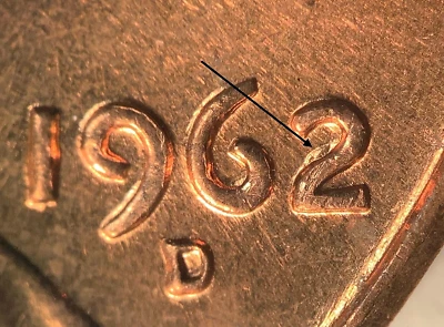 1962 D Lincoln Memorial Cent-"Doubled Die Obverse Variety"-(1DO-004)-Gem/BU/Red - Image 1 of 4