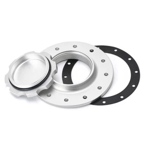Aluminum 12 Bolt Cap 160mm Billet Fuel Surge Tank Fuel Cell Cap Flush Mount New - Picture 1 of 11