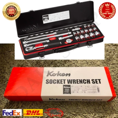 Koken 3286Z Z-EAL 3/8" (9.5mm) Socket Wrench Set of 21 Tools w/Case - Image 1 of 4