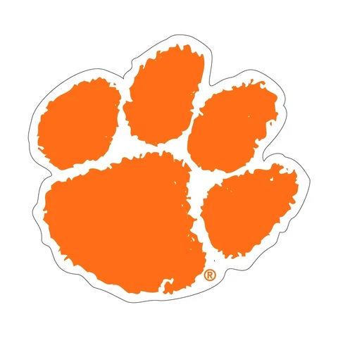 CLEMSON UNIVERSITY Large 11.5" Tiger Paw Auto MAGNET Cover