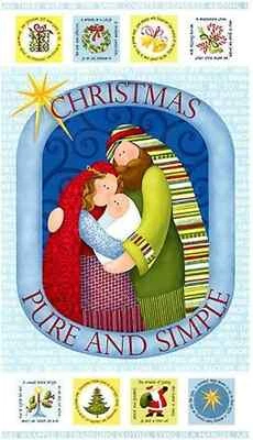 Christmas Pure and Simple #4380 by Nancy Halvorsen for Benartex Panel 23x44in - Image 1 of 4
