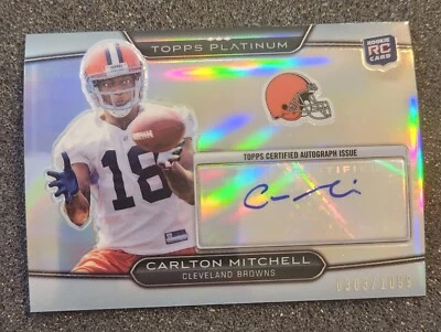 CARLTON MITCHELL 2010 Topps Platinum Rookie Autographs Refractor #61 RC /1099 - Image 1 of 3