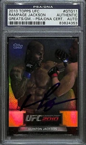 Quinton Rampage Jackson Signed 2010 Topps UFC Greats of the Game Card GTG-11 PSA - Picture 1 of 24