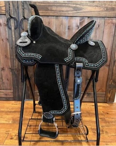 Racing Horse Saddle Western Barrel Leather Premium Equestrian Tack Size 10-18 in - Picture 1 of 1