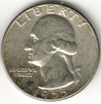 USA - 1955P - Washington ¼ $ - Silver Eagle - Low Mintage - #11556RG - Image 1 of 2