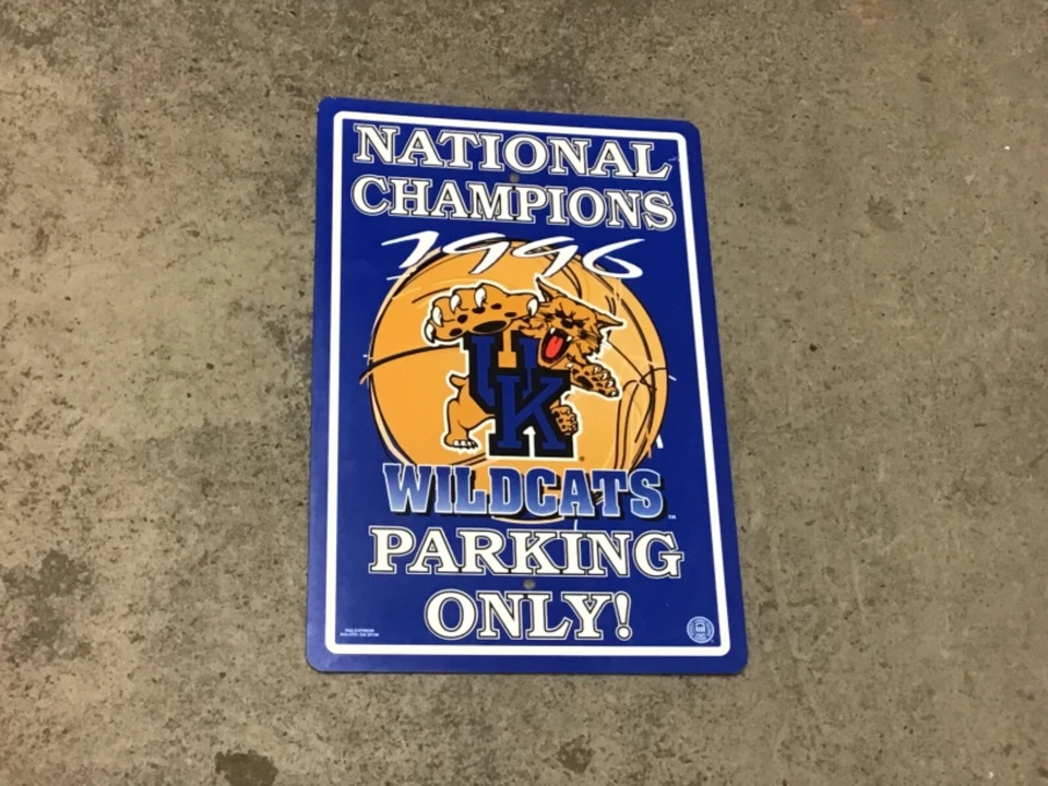 Kentucky Wildcats 1996 National Champions Basketball Plastic Parking Sign 12x18 - Image 1 of 1