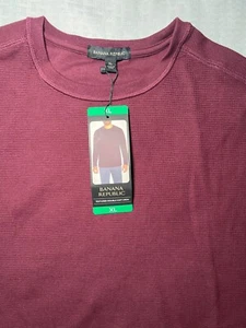 New! Banana Republic Men’s Texture Double Knit Crew Red Sz XL Free Shipping! - Picture 1 of 4