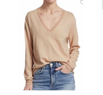 Rag & Bone Kento V Neck Sweater in Rose Dust. NWT. Size XS. Retail-$200 - Image 1 of 4
