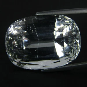 65.30Cts Rarest Natural Amazing White Topaz Cushion Cut 25.5x18mm Gem REF VDO - Picture 1 of 4